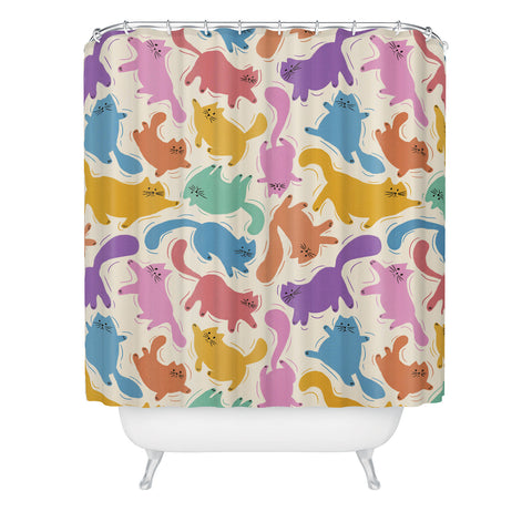 Showmemars Rainbow Cats I Shower Curtain