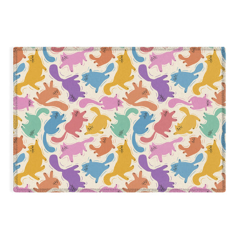 Showmemars Rainbow Cats I Outdoor Rug