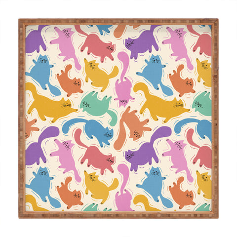 Showmemars Rainbow Cats I Square Tray