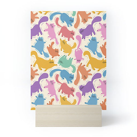 Showmemars Rainbow Cats I Mini Art Print