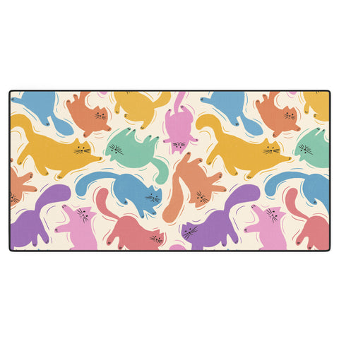Showmemars Rainbow Cats I Desk Mat