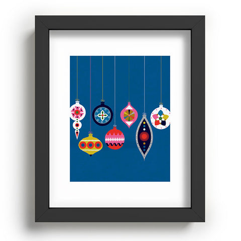 Showmemars Retro Christmas Baubles Recessed Framing Rectangle