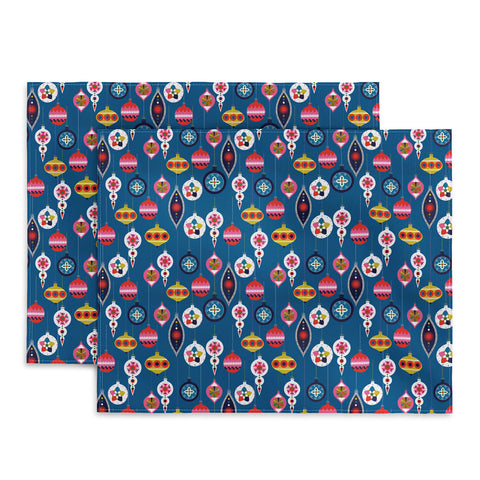 Showmemars Retro Christmas Baubles Placemat