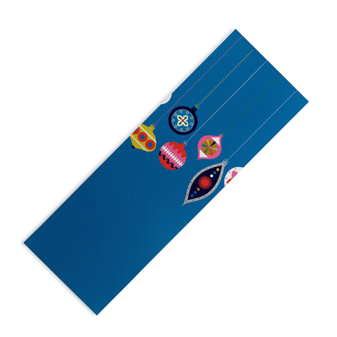 Showmemars Retro Christmas Baubles Yoga Mat