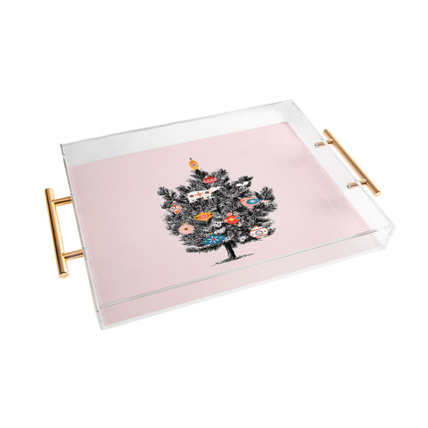 Showmemars Retro christmas tree Acrylic Tray