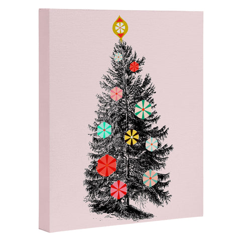 Showmemars Retro Christmas tree no2 Art Canvas