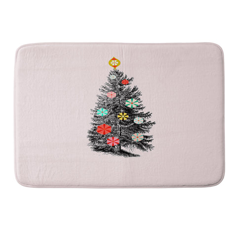 Showmemars Retro Christmas tree no2 Memory Foam Bath Mat