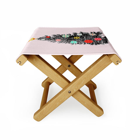 Showmemars Retro Christmas tree no2 Folding Stool