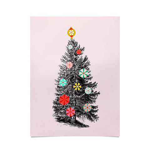 Showmemars Retro Christmas tree no2 Poster