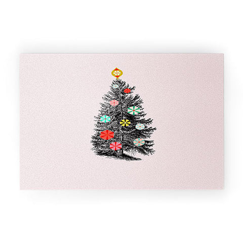 Showmemars Retro Christmas tree no2 Welcome Mat