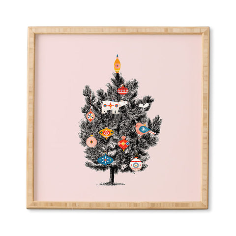 Showmemars Retro Christmas tree no3 Framed Wall Art