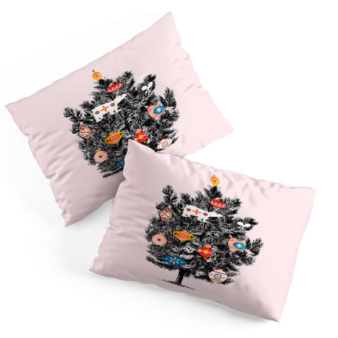 Showmemars Retro Christmas tree no3 Pillow Shams