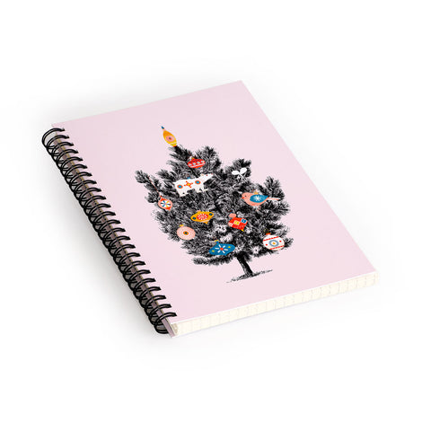 Showmemars Retro Christmas tree no3 Spiral Notebook