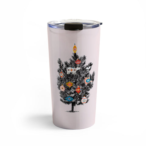 Showmemars Retro Christmas tree no3 Travel Mug