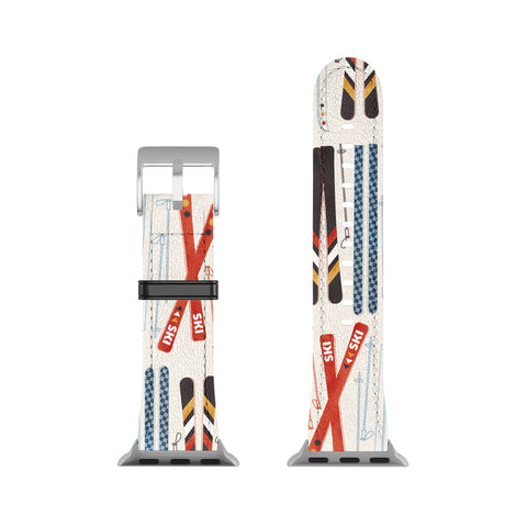 Showmemars Retro Ski Illustration Apple Watch Band