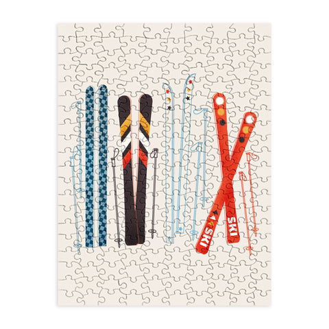 Showmemars Retro Ski Illustration Puzzle