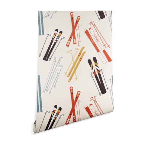 Showmemars Retro Ski Illustration Wallpaper