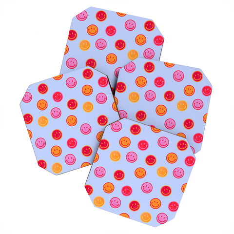 Showmemars Smiling faces pattern no2 Coaster Set