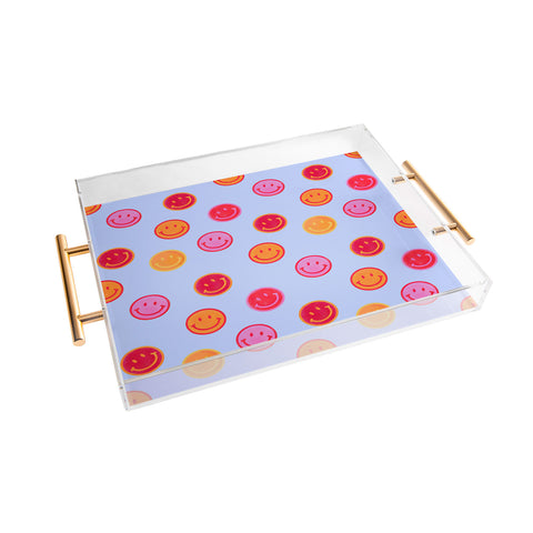 Showmemars Smiling faces pattern no2 Acrylic Tray