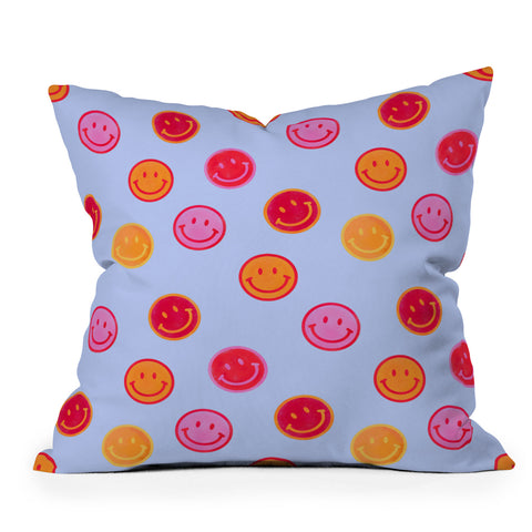 Showmemars Smiling faces pattern no2 Outdoor Throw Pillow