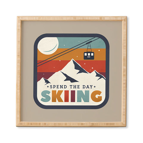 Showmemars Spend The Day SkiingSki Badge Framed Wall Art