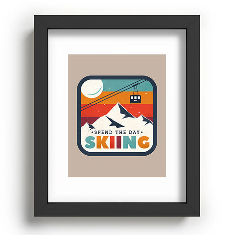 Showmemars Spend The Day SkiingSki Badge Recessed Framing Rectangle
