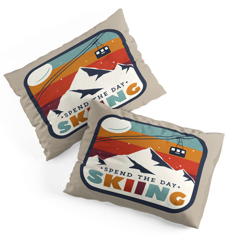 Showmemars Spend The Day SkiingSki Badge Pillow Shams