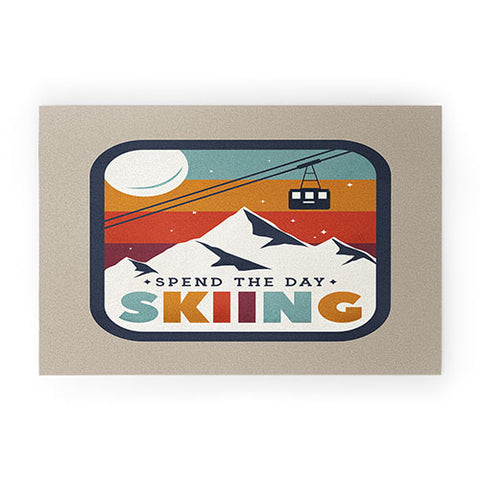Showmemars Spend The Day SkiingSki Badge Welcome Mat