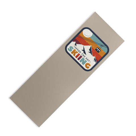 Showmemars Spend The Day SkiingSki Badge Yoga Mat