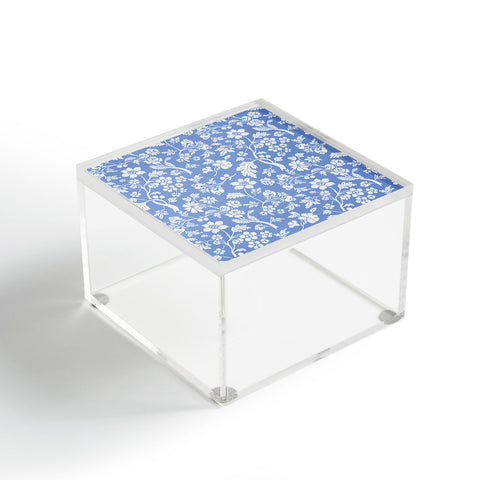 Showmemars Vintage Style Chintz Florals Acrylic Box