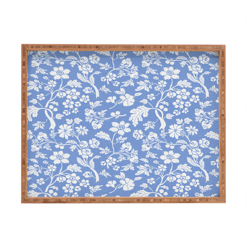 Showmemars Vintage Style Chintz Florals Rectangular Tray