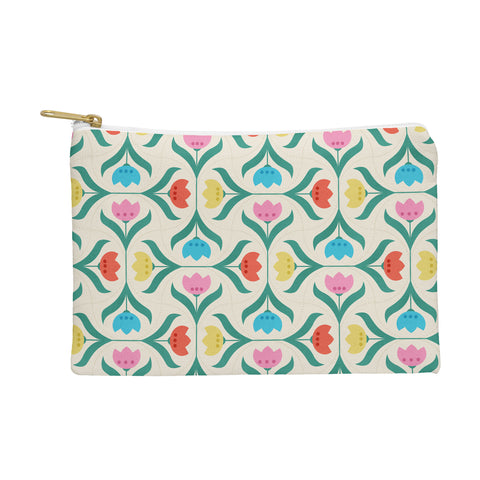 Showmemars Vintage Tulips Patchwork Pouch