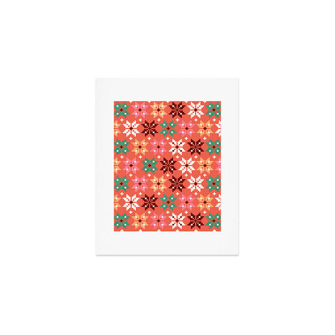 Showmemars Winter Quilt Pattern no2 Art Print