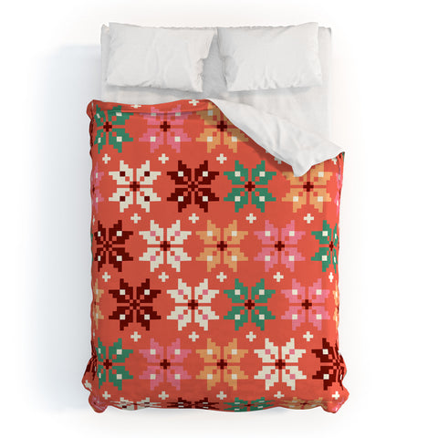 Showmemars Winter Quilt Pattern no2 Duvet Cover