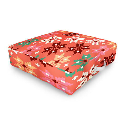 Showmemars Winter Quilt Pattern no2 Outdoor Floor Cushion