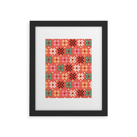 Showmemars Winter Quilt Pattern no2 Framed Art Print