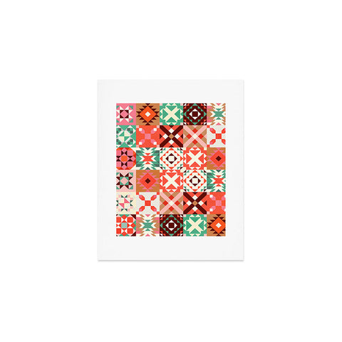 Showmemars Winter Quilt Pattern no4 Art Print