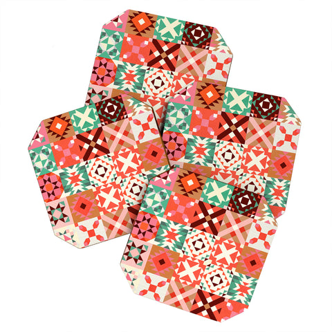 Showmemars Winter Quilt Pattern no4 Coaster Set