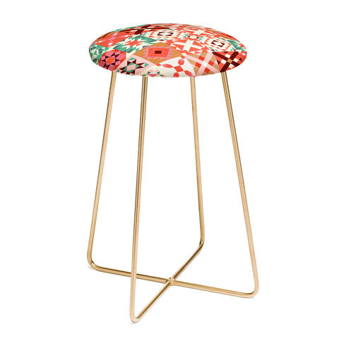 Showmemars Winter Quilt Pattern no4 Counter Stool