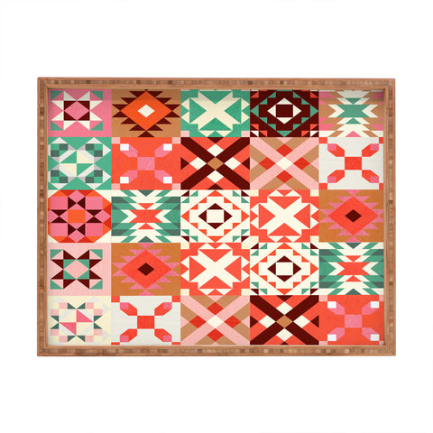 Showmemars Winter Quilt Pattern no4 Rectangular Tray