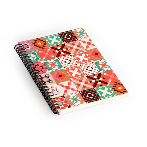 Showmemars Winter Quilt Pattern no4 Spiral Notebook