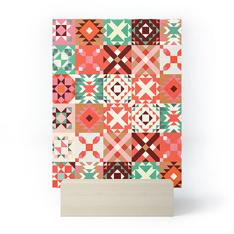 Showmemars Winter Quilt Pattern no4 Mini Art Print