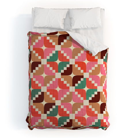 Showmemars Winter Retro Quilt Pattern Comforter