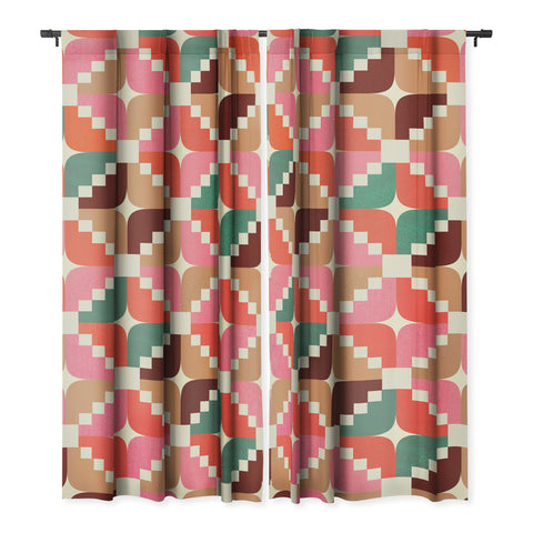 Showmemars Winter Retro Quilt Pattern Blackout Non Repeat