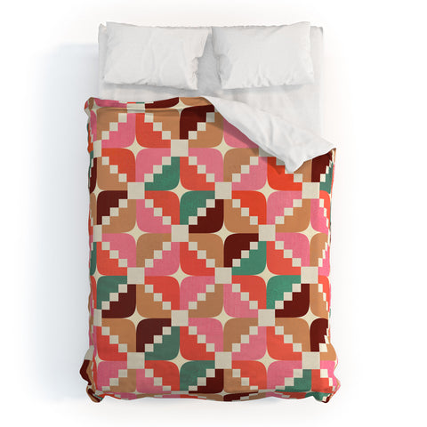 Showmemars Winter Retro Quilt Pattern Duvet Cover