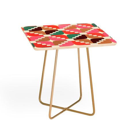 Showmemars Winter Retro Quilt Pattern Side Table