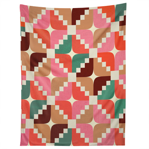 Showmemars Winter Retro Quilt Pattern Tapestry