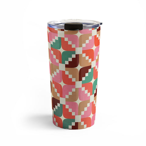 Showmemars Winter Retro Quilt Pattern Travel Mug