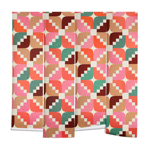 Showmemars Winter Retro Quilt Pattern Wall Mural