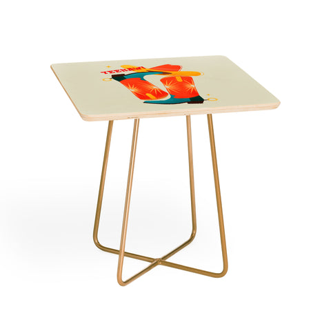 Showmemars Yeehaw Bright Cowboy Boots Side Table